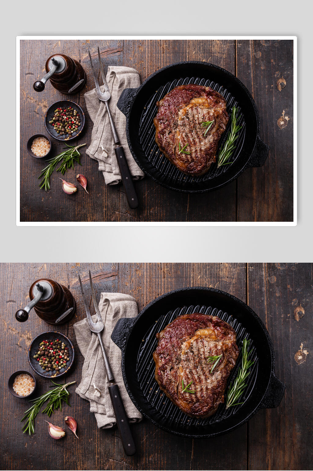 牛肉摆盘牛排实拍图片素材