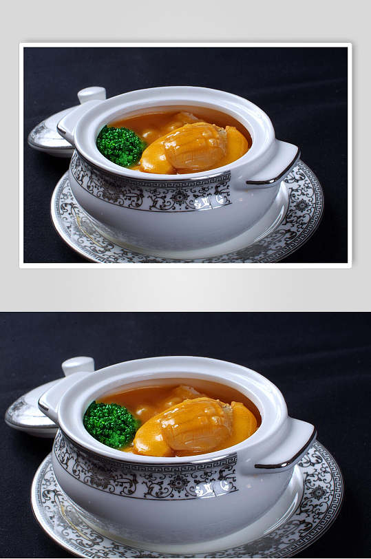 鲍鱼捞饭餐饮美食图片