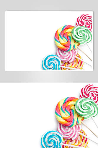 甜点食品圆形棒棒糖摄影图