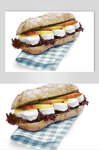 西式汉堡食品摄影图片
