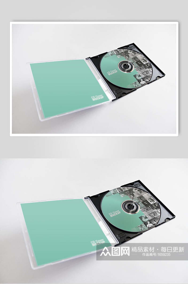 CD唱片包装样机效果图素材