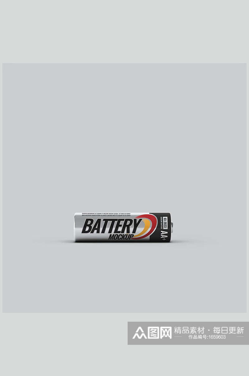 电池包装logo样机效果图素材