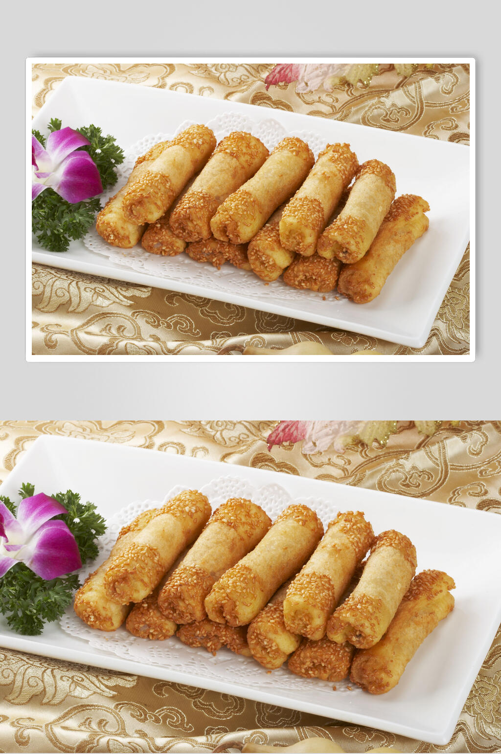 香酥春卷摄影高清图片素材