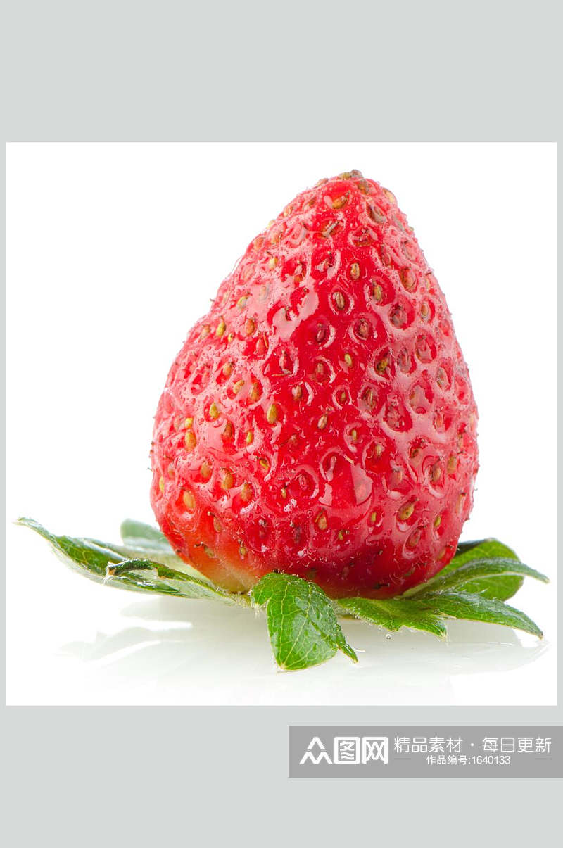 单颗高清红色草莓批发摄影图素材
