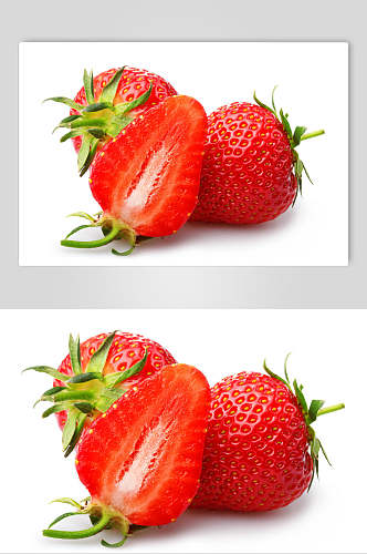 红色草莓特写水果超清摄影图
