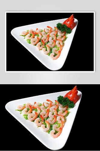 饕餮美味泰式凤尾虾美食高清图片