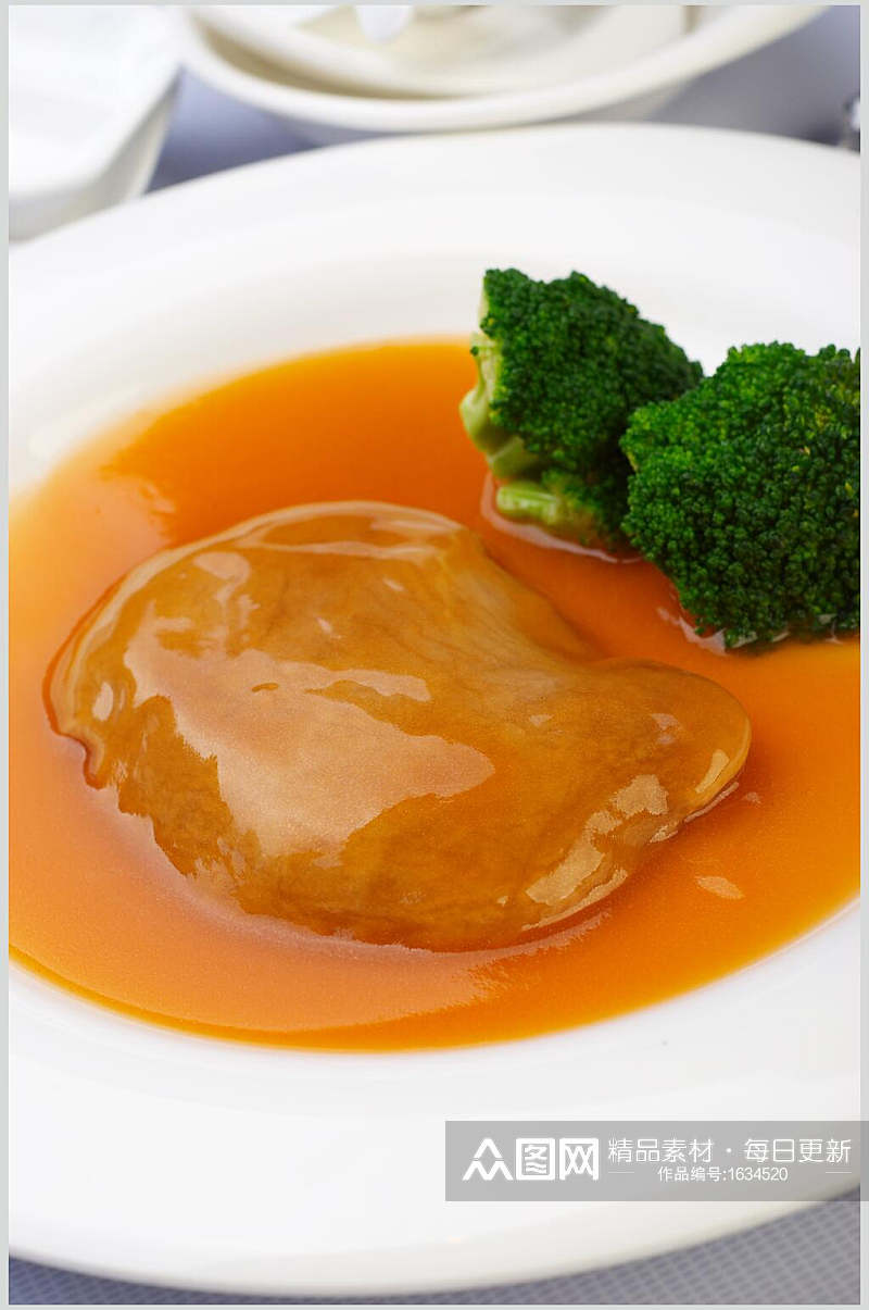 鲍汁扣百灵菇热菜餐饮美食图片素材
