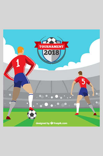 足球世界杯矢量插画素材