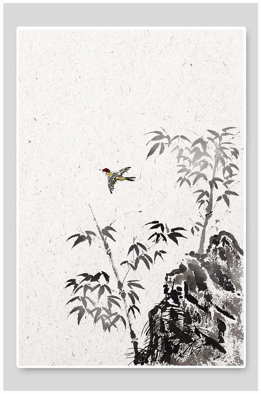 复古淡雅水墨中国风背景素材