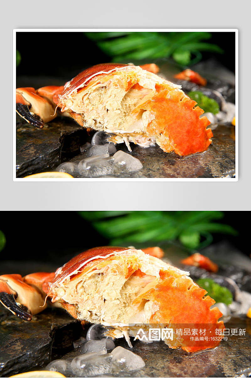 面包蟹海鲜餐厅美食高清图片素材