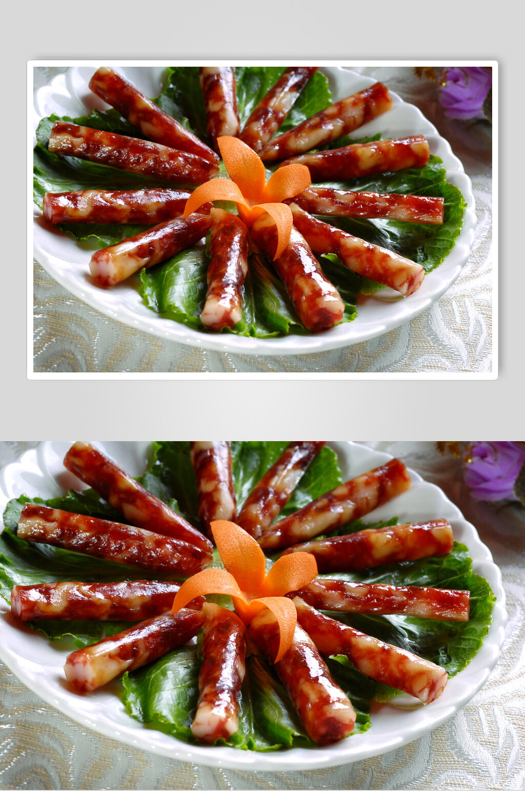 荤菜客家香肠美食高清图片素材