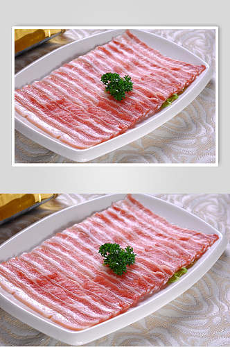 荤菜精品三线肉美食高清摄影图片