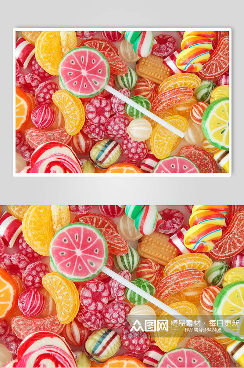 高清水果硬糖糖果批发摄影图素材