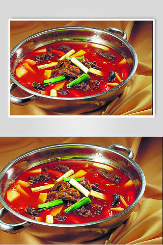 红焖狗肉火锅美食摄影图片