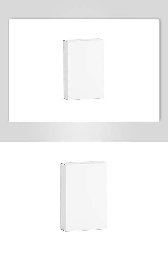 白色立体盒子样机贴图效果图