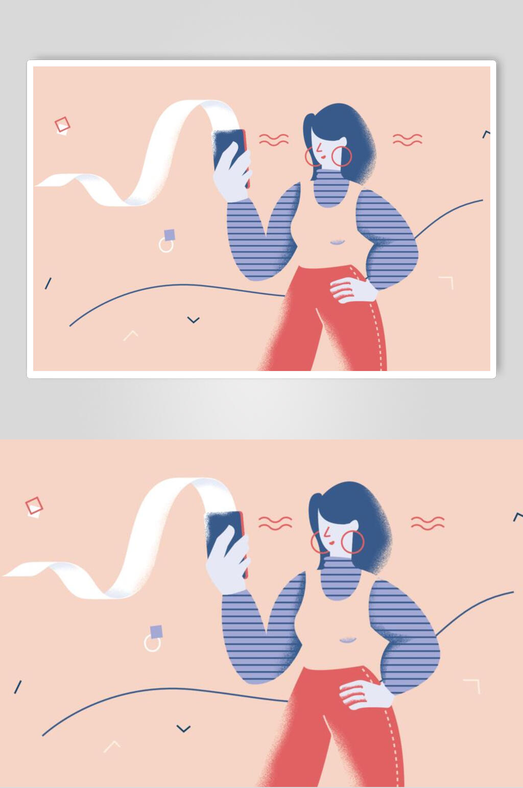 手机数据插画设计素材素材
