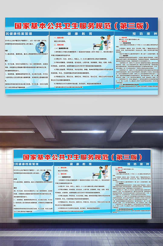 国家基本公共卫生服务海报展板