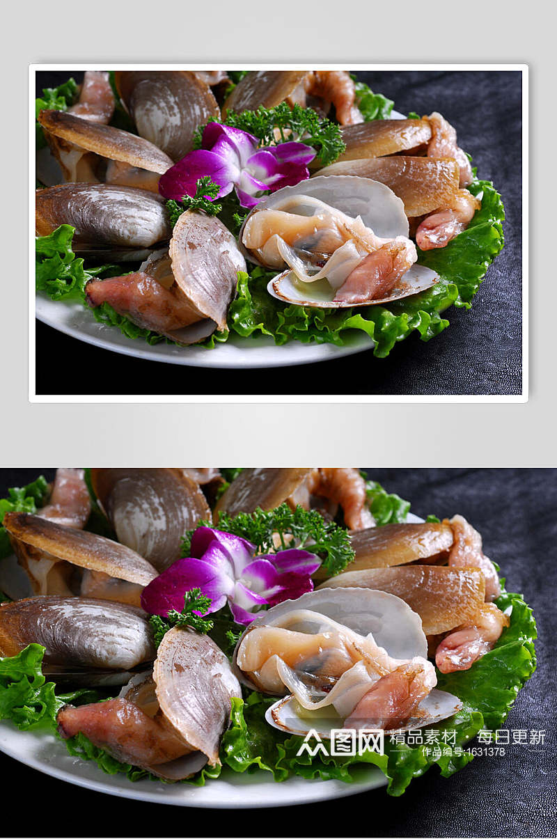 海鲜系列象拔蚌餐厅美食高清图片素材