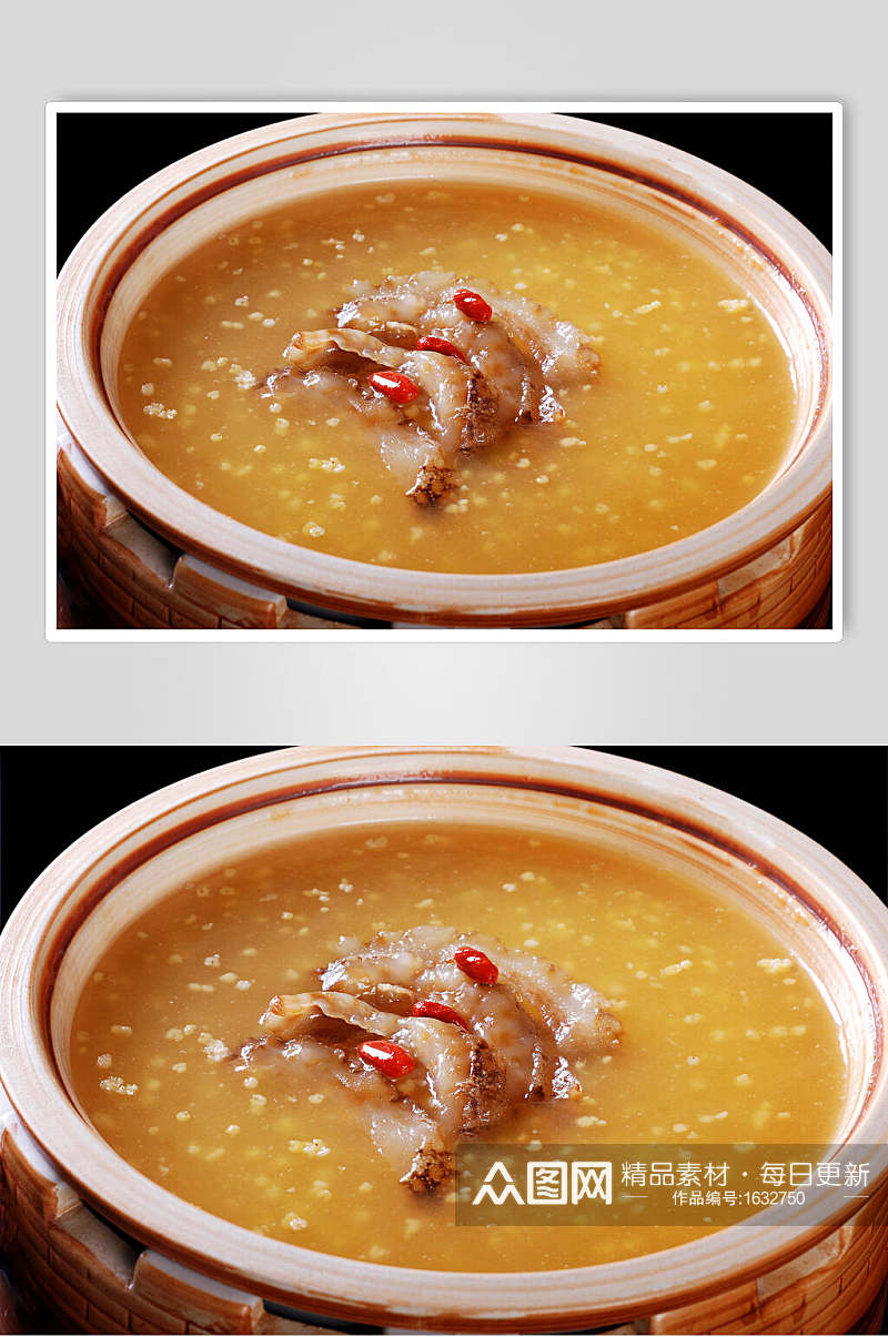 蒸菜小米辽参食品美食图片素材