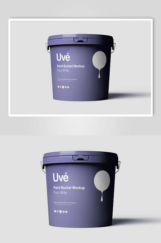 紫色油漆桶包装样机效果图