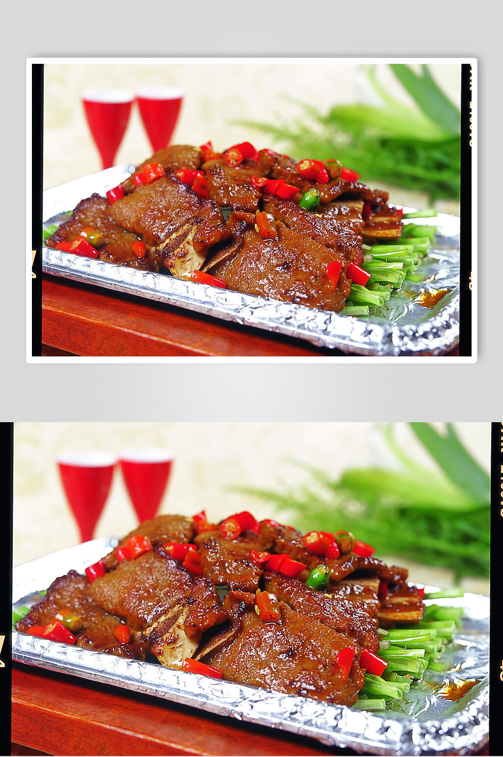 川式铁板牛仔骨美食高清图片素材
