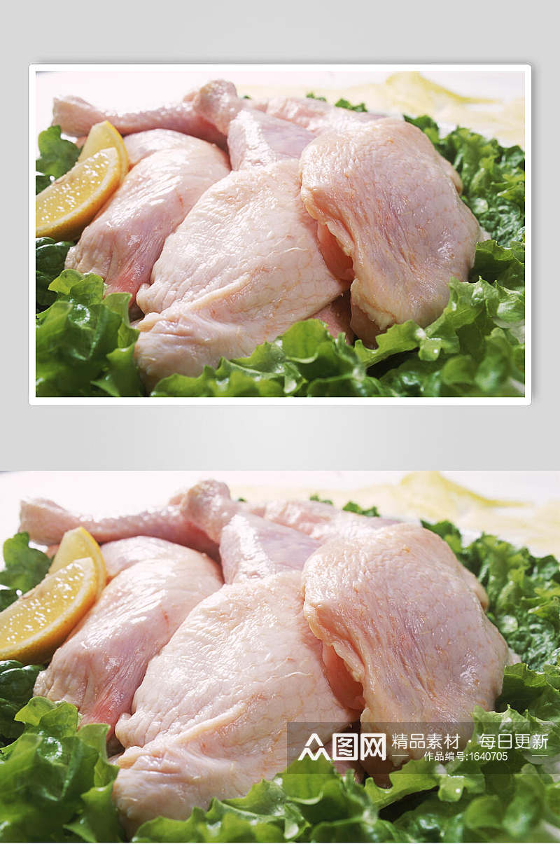 冷冻鸡腿肉食材美食高清图片素材