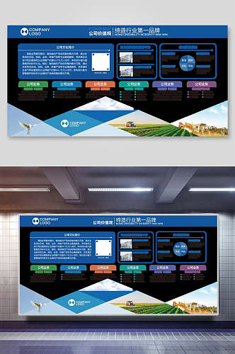 炫彩行业第一品牌企业文化宣传展板