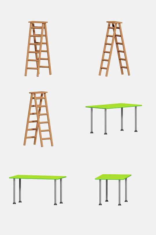 桌子梯子日常用品素材