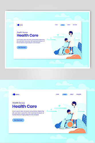 医疗健康管理插画设计素材