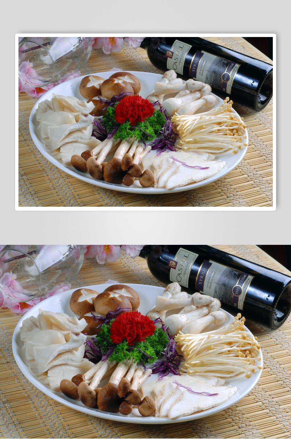 新鲜菌类杂菌拼盘美食高清图片素材