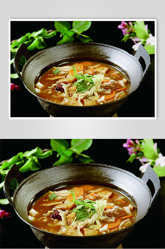 铁锅烩菜高清图片