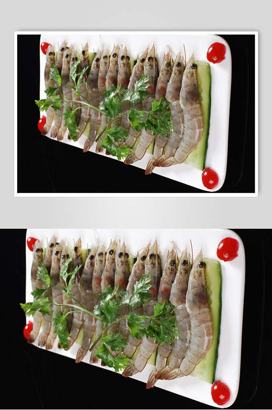 竹节虾美食高清摄影图片