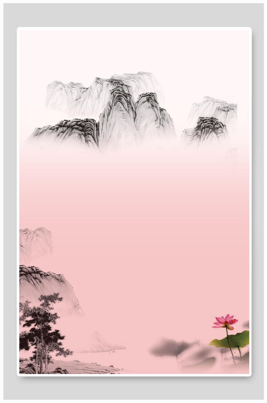 唯美水墨中国风背景素材素材