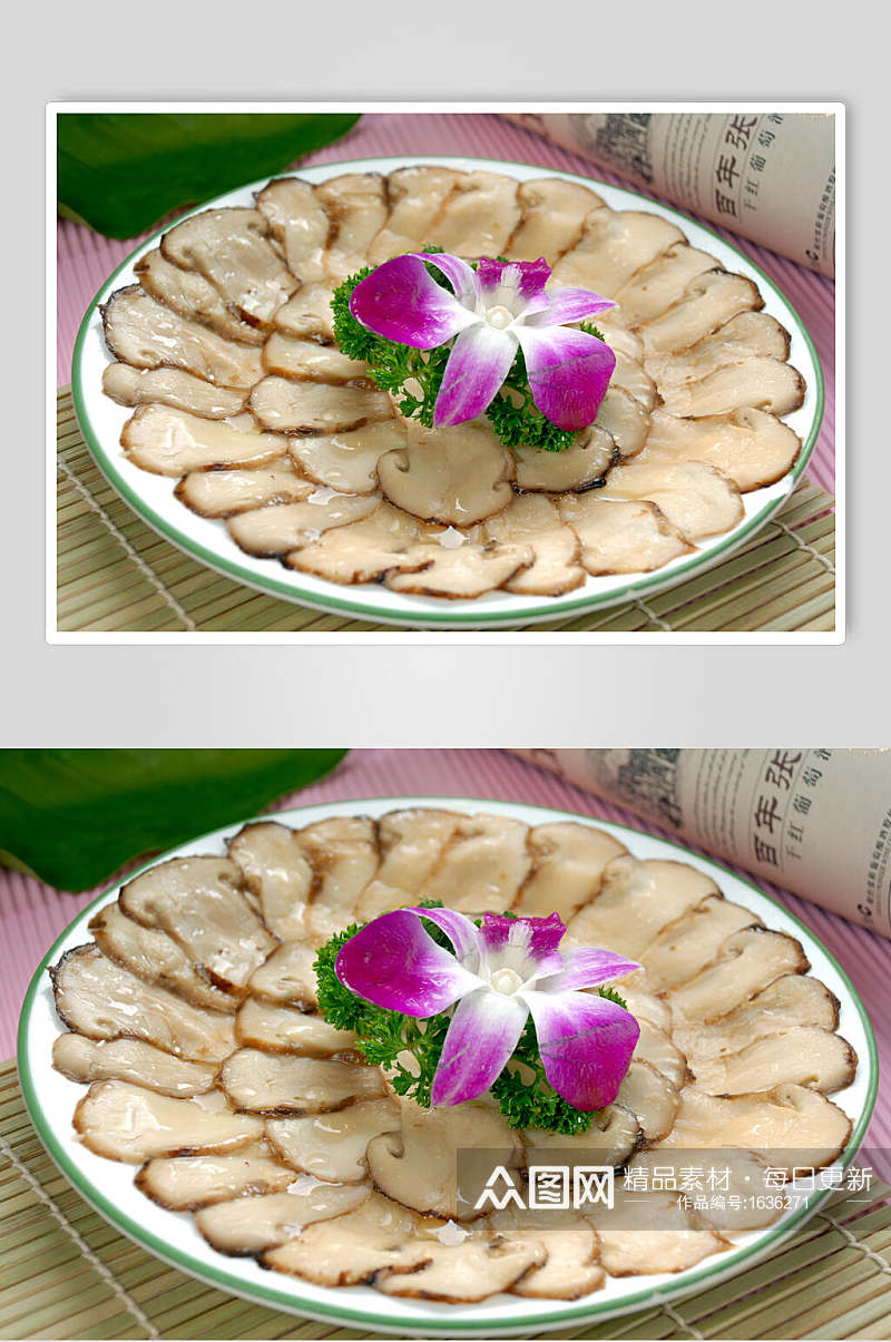 新鲜松茸美食摄影图片素材