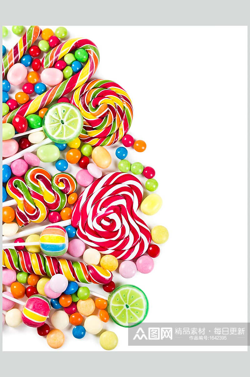 高清水果硬糖棒棒糖糖果批发摄影图素材