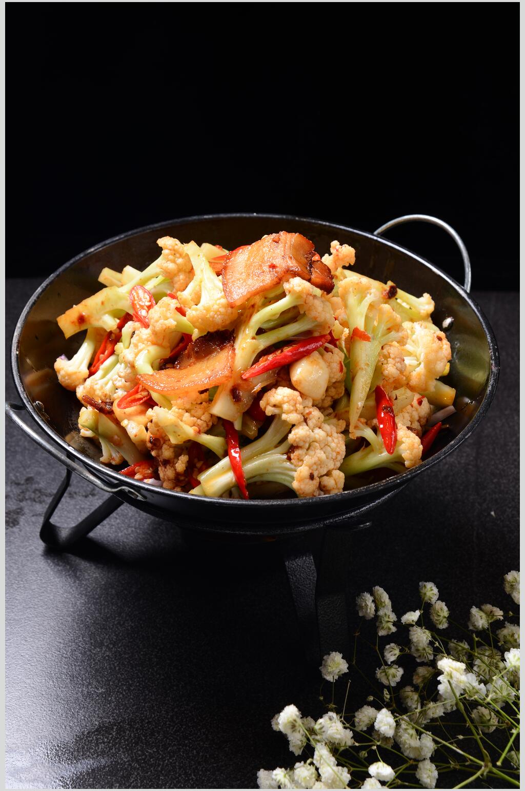招牌干锅花菜食品图片素材