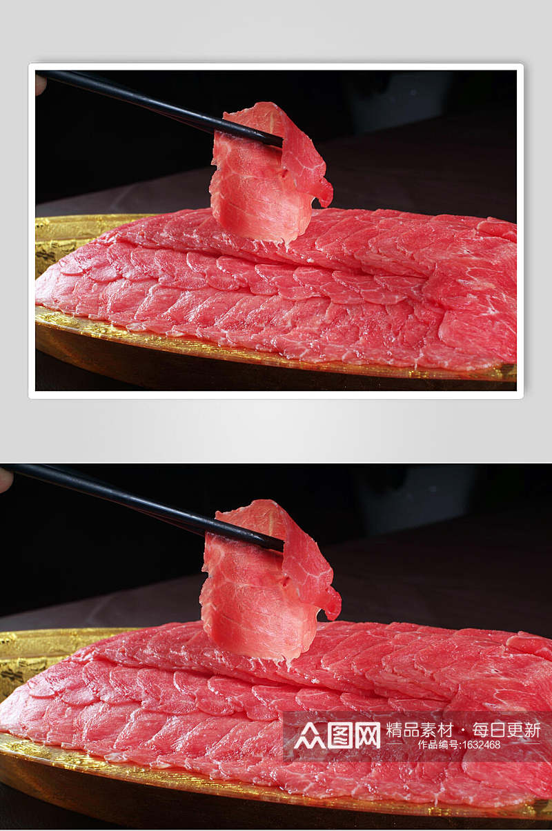 牛肉类牛仔刺身美食高清摄影图片素材
