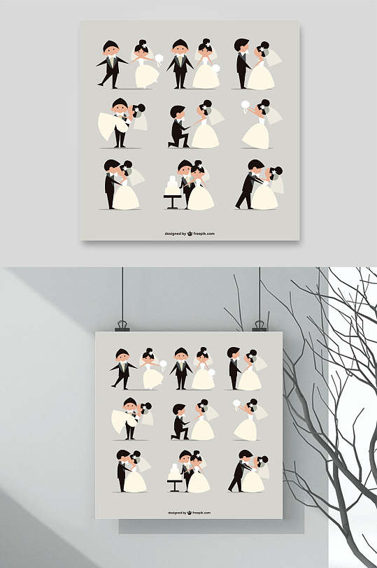 婚纱照情侣婚纱情人节素材