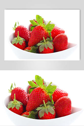 水果奶油草莓摄影图