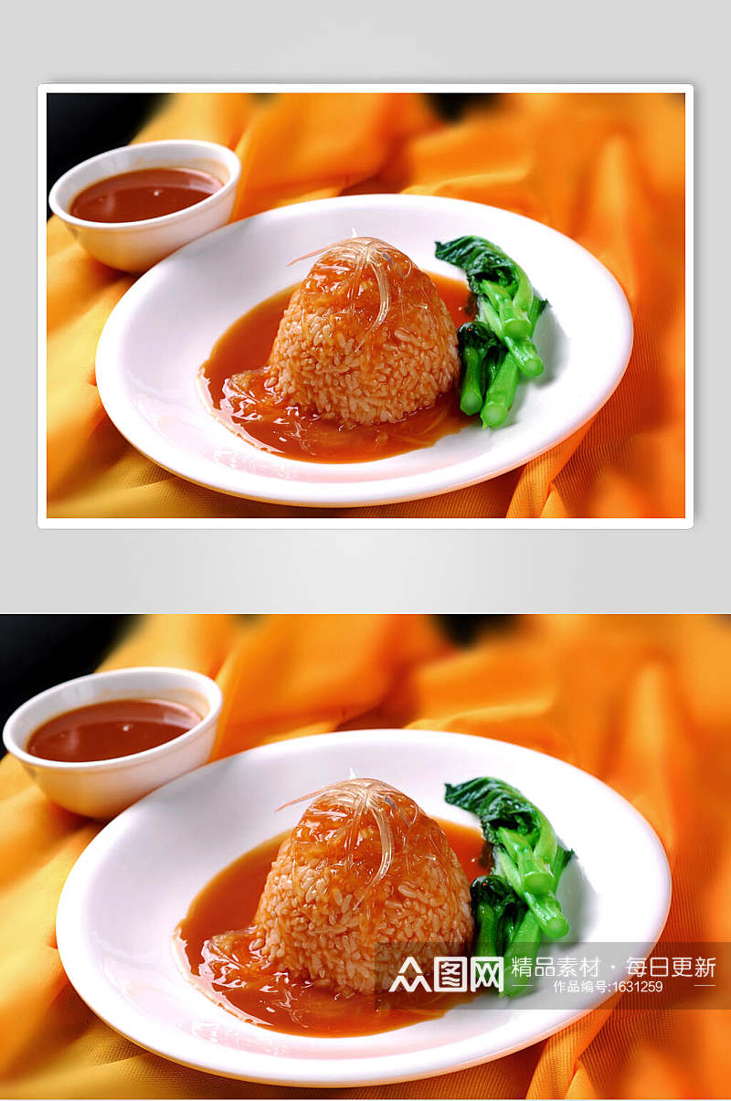 燕鲍翅鲍汁鱼翅捞饭美食高清图片素材