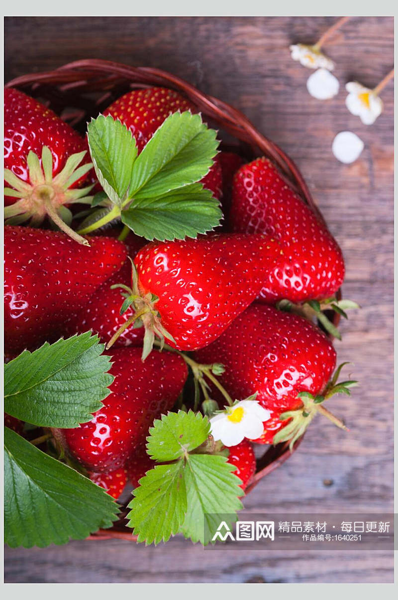 微距清晰草莓美食果摄影图素材