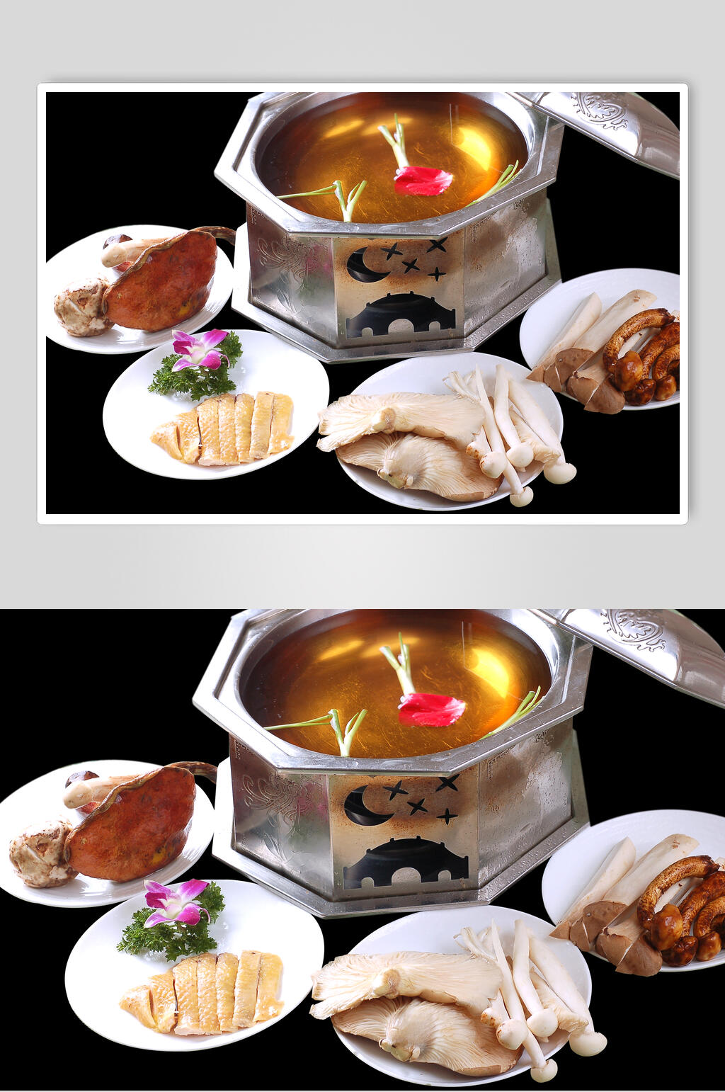 野菌汤锅食品高清图片素材