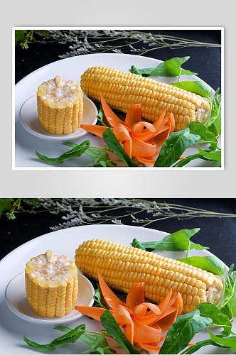 小吃甜水玉米食品摄影图片