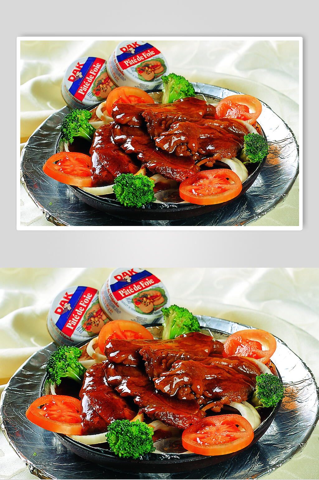 铁板鹅肝酱牛仔骨餐饮高清图片素材