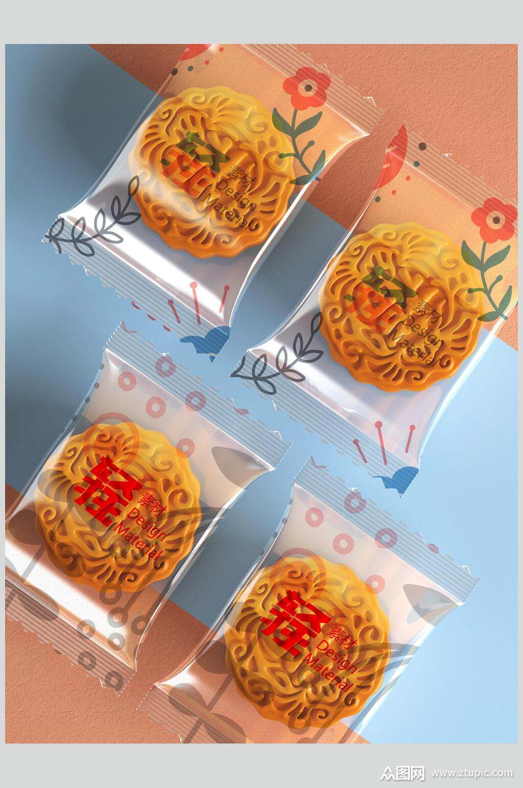 透明月饼包装样机效果图设计