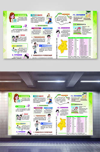 清新简约国家基本公共卫生服务海报展板