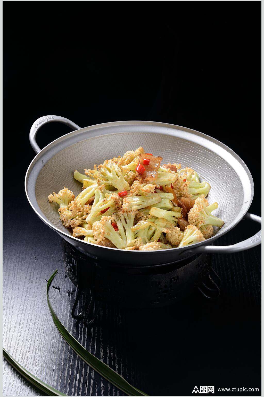 美味干锅花菜蔬菜摄影图片