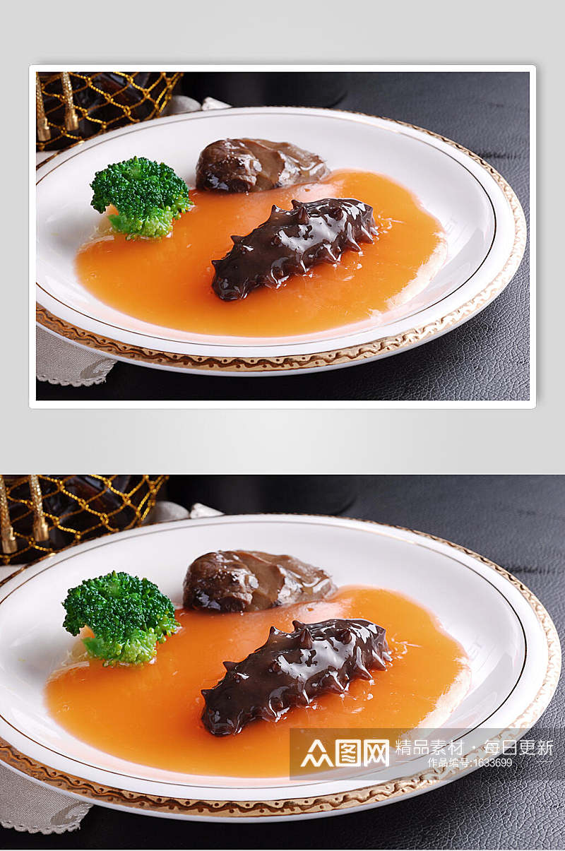 美味新鲜燕鲍翅鲍汁辽参餐饮美食图片素材