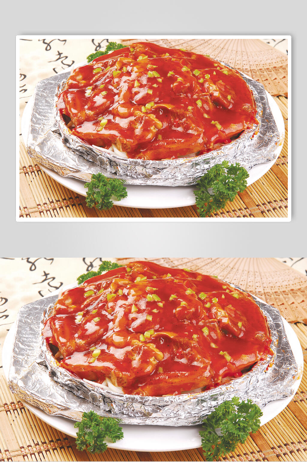 招牌铁板黑椒牛仔骨美食高清摄影图片素材