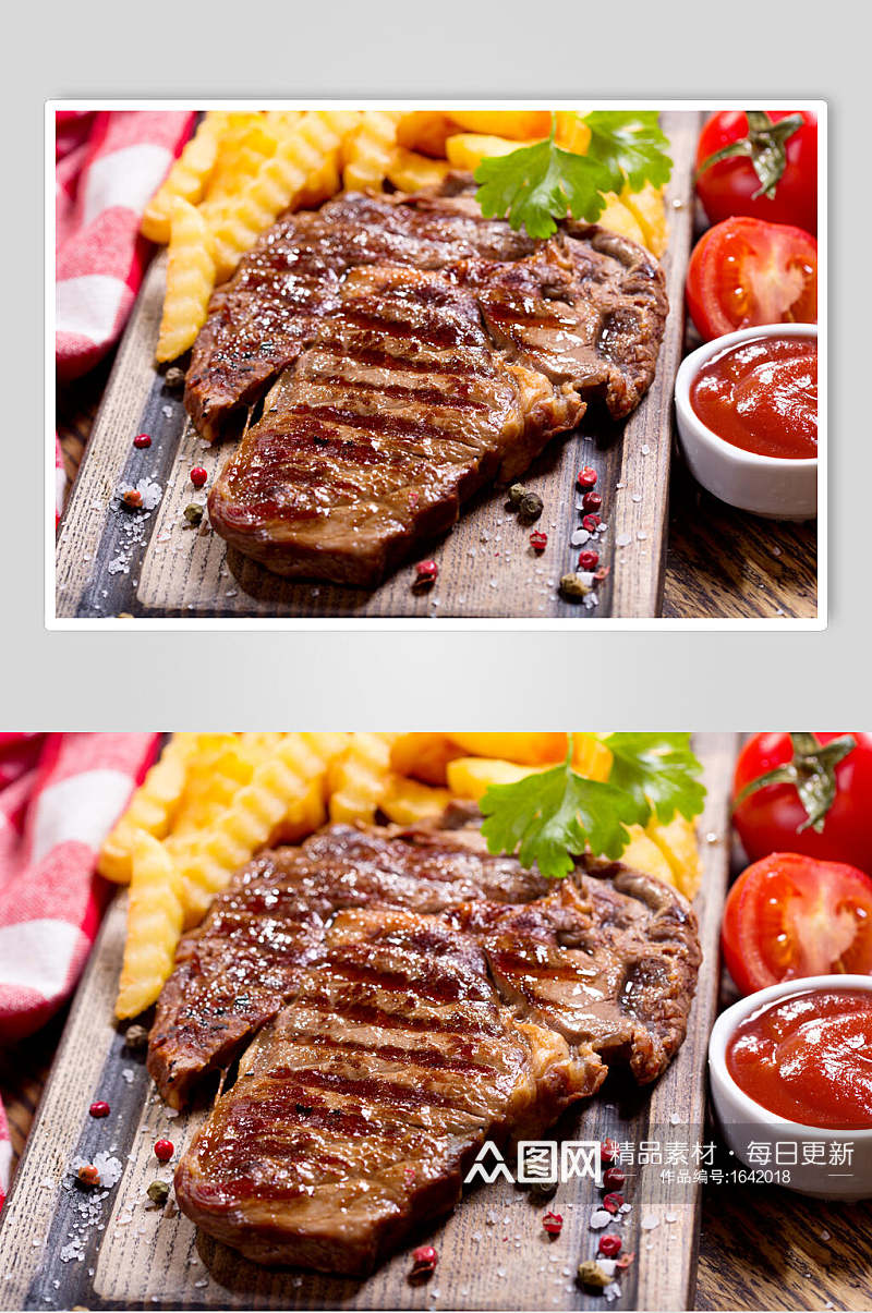 西餐厅菜单用牛排高清摄影图素材